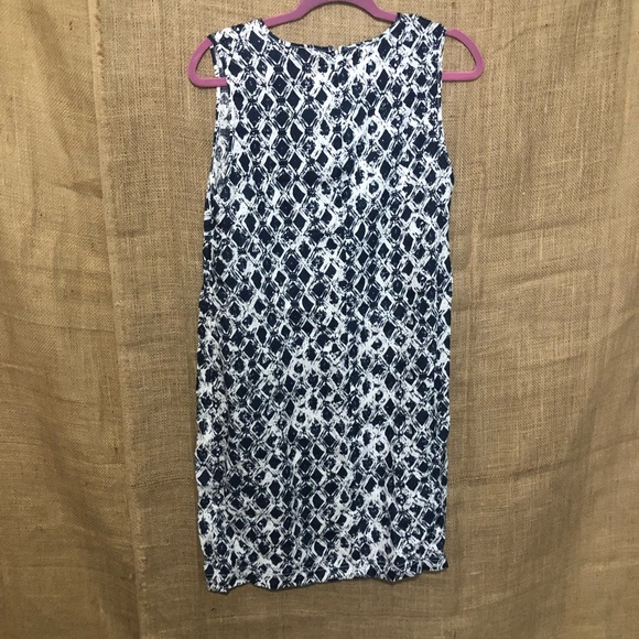 St Tropez West SZ 8 Linen Dress Casual Midi Print - Picture 4 of 5